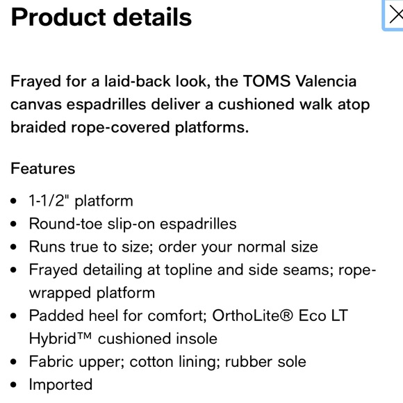 TOMS Valencia Canvas Platform Espradilles - Picture 10 of 10